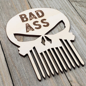 Bad Ass Skull Beard Comb