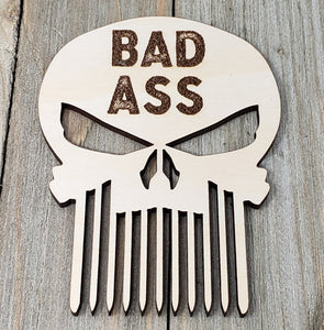 Bad Ass Skull Beard Comb