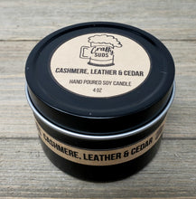 Load image into Gallery viewer, Cashmere Leather &amp; Cedar Hand Poured Soy Candle