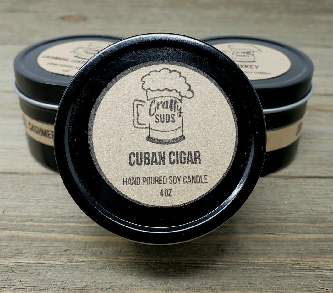 Cuban Cigar Hand Poured Soy Candle